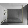 Mexen Kioto ścianka prysznicowa Walk-in 80 x 200 cm, biały wzór 8 mm, złota szczotkowana - 800-080-101-55-85