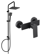 Mexen Tord Aufputz-Duschset mit Regendusche und Duscharmatur Alexa, schwarz - 71240200-70