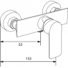Mexen Erik Aufputz-Duschset mit Regenbrause und Duschenarmatur Alexa, schwarz - 71240205-70