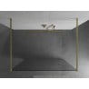 Mexen Kioto paroi de douche autoportante 100 x 200 cm, transparent 8 mm, or brossé - 800-100-002-55-00