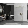Mexen Kioto paroi de douche indépendante 120 x 200 cm, transparent 8 mm, doré brossé - 800-120-002-55-00