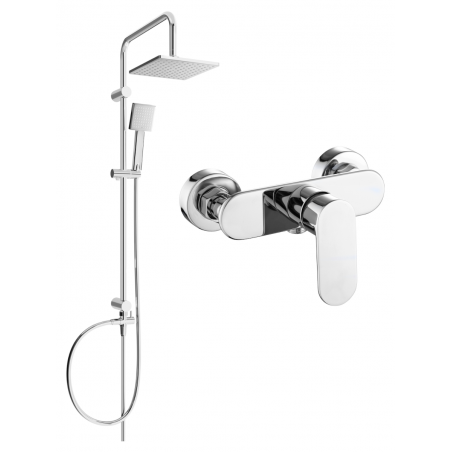 Mexen Milo Conjunto de chuveiro de superfície com chuveiro de mão e bateria, cromado - 71340200-00