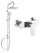 Mexen Milo Tord Surface-Mounted Shower Set with Rain Showerhead and Shower Faucet, Chrome - 71340200-00