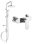 Mexen Milo Erik exposed shower set with rain showerhead and shower faucet, chrome - 71340205-00