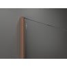 Mexen Kioto paroi de douche Walk-in 90 x 200 cm, motif noir 8 mm, laiton brossé - 800-090-101-65-77