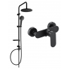 Mexen Milo Erik opbouw douche set met regendouche en douchemengkraan, zwart - 71340205-70