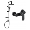 Mexen Milo Carl opbouwdouche-set met regendouche en douchekraan, zwart - 71340240-70