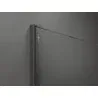 Mexen Kioto paroi de douche Walk-in 110 x 200 cm, motif noir 8 mm, gun gray brossé - 800-110-101-66-78