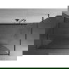 Mexen Kioto vrijstaande douchewand 105 x 200 cm, transparant 8 mm, geborsteld pistoolgrijs - 800-105-002-66-00