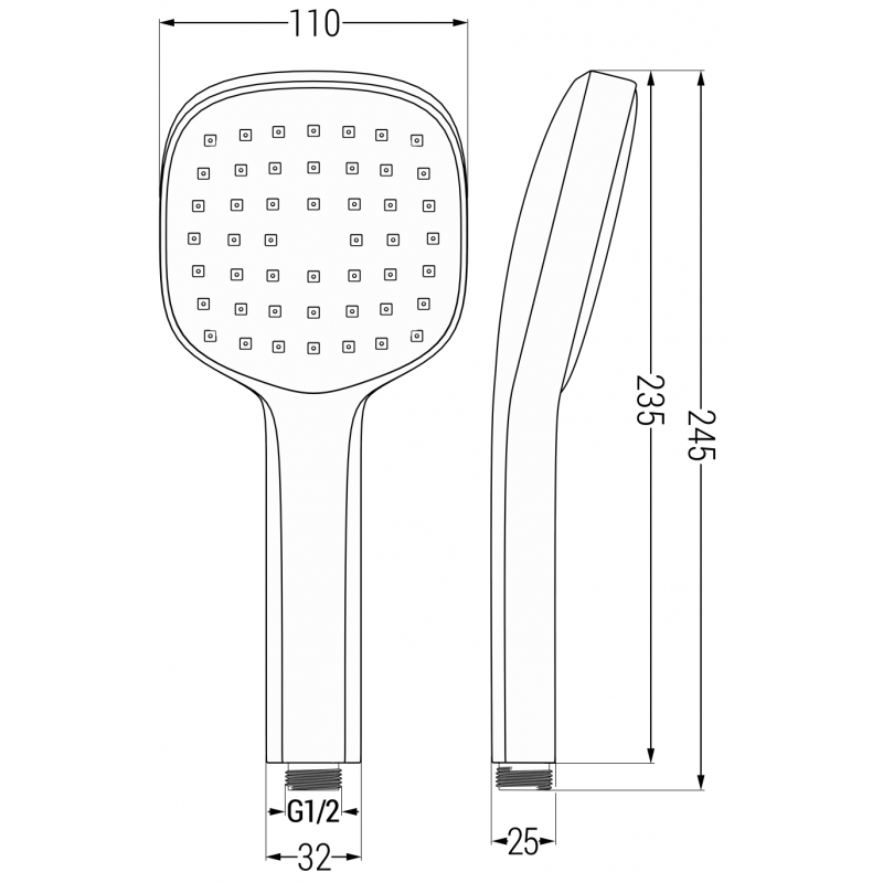 Mexen R-33 doccetta 1-funzione, cromo/bianco - 79533-02