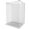 Mexen Kioto freestanding shower wall 150 x 200 cm, transparent 8 mm, brushed gun gray - 800-150-002-66-00