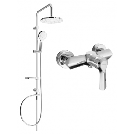 Mexen Sabre Ensemble de douche apparent Erik avec pomme de douche et mitigeur, chrome - 72140205-00