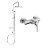 Mexen Erik exposed shower set with rain shower and Sabre shower mixer, chrome - 72140205-00