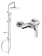 Mexen Erik Aufputz-Duschset mit Regenduschkopf und Duscharmatur Sabre, Chrom - 72140205-00