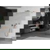 Mexen Kioto vrijstaande douchewand 115 x 200 cm, transparant 8 mm, geborsteld koper - 800-115-002-65-00