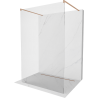 Mexen Kioto freestanding shower wall 125 x 200 cm, transparent 8 mm, brushed copper - 800-125-002-65-00