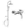 Mexen Carl ensemble de douche en saillie avec pomme de douche et robinet de douche Sabre, chrome - 72140240-00