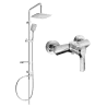 Mexen Sven Aufputz-Duschset mit Regenduschkopf und Duscharmatur Sabre, Chrom - 72140262-00