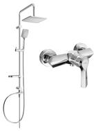 Mexen Sven Aufputz-Duschset mit Regenduschkopf und Duscharmatur Sabre, Chrom - 72140262-00