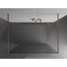 Mexen Kioto paroi de douche autoportante 180 x 200 cm, verre transparent 8 mm, laiton brossé - 800-180-002-65-00