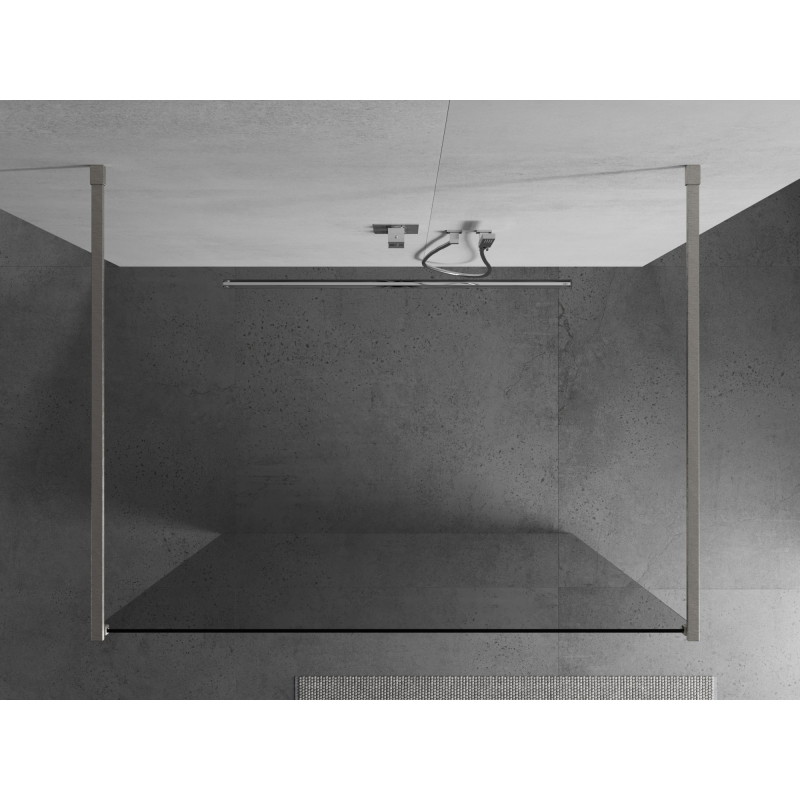 Mexen Kioto eraldiseisev dušisein 105 x 200 cm, läbipaistev 8 mm, harjatud nikkel - 800-105-002-97-00