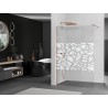 Mexen Kioto dušisein Walk-in 80 x 200 cm, valge muster 8 mm, harjatud vask - 800-080-101-65-85