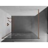 Mexen Kioto shower screen Walk-in 80 x 200 cm, white pattern 8 mm, brushed copper - 800-080-101-65-85