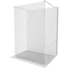 Mexen Kioto freestanding shower panel 120 x 200 cm, transparent 8 mm, brushed nickel - 800-120-002-97-00