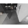 Mexen Kioto freestanding shower panel 120 x 200 cm, transparent 8 mm, brushed nickel - 800-120-002-97-00