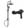 Mexen Tord Aufputz-Duschset mit Regenbrause und Duscharmatur Sabre, schwarz - 72140200-70