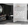 Mexen Kioto paroi de douche Walk-in 100 x 200 cm, motif blanc 8 mm, laiton brossé - 800-100-101-65-85