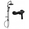 Mexen Erik conjunto de ducha empotrado con rociador y grifo de ducha Sabre, negro - 72140205-70