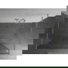 Mexen Kioto freistehende Duschwand 155 x 200 cm, transparent 8 mm, gebürsteter Nickel - 800-155-002-97-00