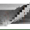 Mexen Kioto Duschwand Walk-in 140 x 200 cm, weißes Muster 8 mm, gebürstetes Kupfer - 800-140-101-65-85
