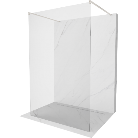 Mexen Kioto paroi de douche libre 180 x 200 cm, transparent 8 mm, nickel brossé - 800-180-002-97-00