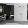 Mexen Kioto freestanding shower wall 100 x 200 cm, frost 8 mm, gun gray brushed - 800-100-002-66-30