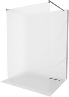 Mexen Kioto parete doccia freestanding 100 x 200 cm, brina 8 mm, grigio canna di fucile spazzolato - 800-100-002-66-30