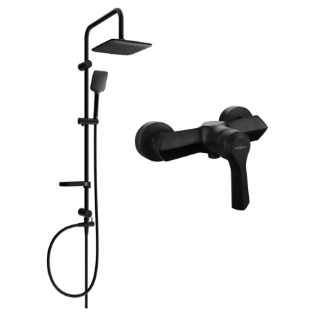 Mexen Sven opbouw douche set met regendouche en Sabre douchekraan, zwart - 72140262-70