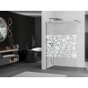 Mexen Kioto Stijenka za tuš Walk-in 130 x 200 cm, bijeli uzorak 8 mm, mat gun metal brušeni - 800-130-101-66-85