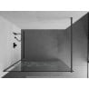 Mexen Kioto paroi de douche Walk-in 130 x 200 cm, motif blanc 8 mm, gris gun brossé - 800-130-101-66-85