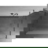 Mexen Kioto freistehende Duschwand 140 x 200 cm, matt 8 mm, gebürstetes gun gray - 800-140-002-66-30
