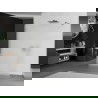 Mexen Kioto vrijstaande douchewand 140 x 200 cm, matglas 8 mm, geborsteld gun gray - 800-140-002-66-30