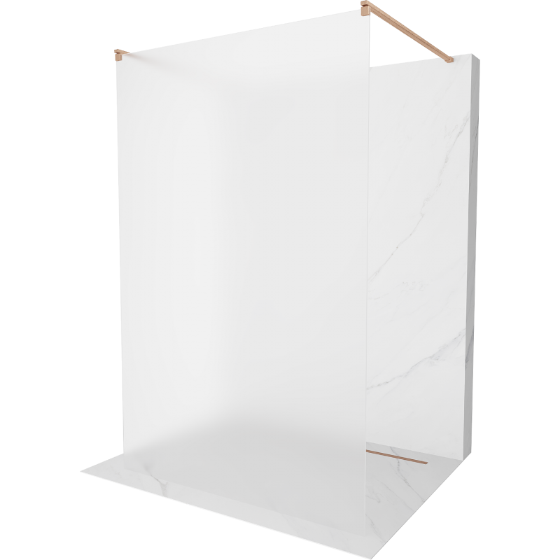 Mexen Kioto ścianka prysznicowa wolnostojąca 100 x 200 cm, szron 8 mm, miedź szczotkowana - 800-100-002-65-30