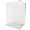 Mexen Kioto freestanding shower wall 110 x 200 cm, frost 8 mm, brushed copper - 800-110-002-65-30