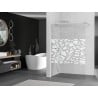 Mexen Kioto paroi de douche Walk-in 80 x 200 cm, motif blanc 8 mm, nickel brossé - 800-080-101-97-85