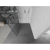 Mexen Kioto paroi de douche Walk-in 90 x 200 cm, motif blanc 8 mm, nickel brossé - 800-090-101-97-85