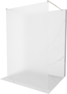 Mexen Kioto Samostojeći paravan za tuš 100 x 200 cm, mraz 8 mm, brušeni nikal - 800-100-002-97-30
