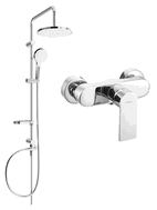 Mexen Royo Erik conjunto de ducha empotrado con rociador y grifo de ducha, cromo - 72240205-00