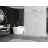 Mexen Kioto freestanding shower wall 110 x 200 cm, frost 8 mm, brushed nickel - 800-110-002-97-30