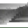 Mexen Kioto vrijstaande douchewand 140 x 200 cm, matglas 8 mm, geborsteld nikkel - 800-140-002-97-30